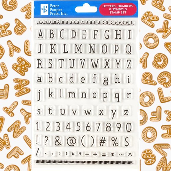Peter Pauper Press Other - Letters, Numbers, & Symbols Clear Stamp Set